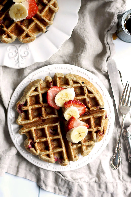Banana  chocolate chip waffle