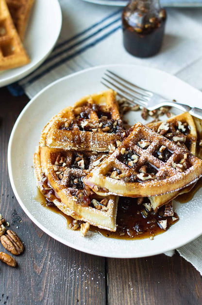 Banana  chocolate chip waffle