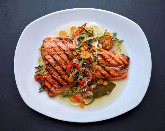 Green curry salmon